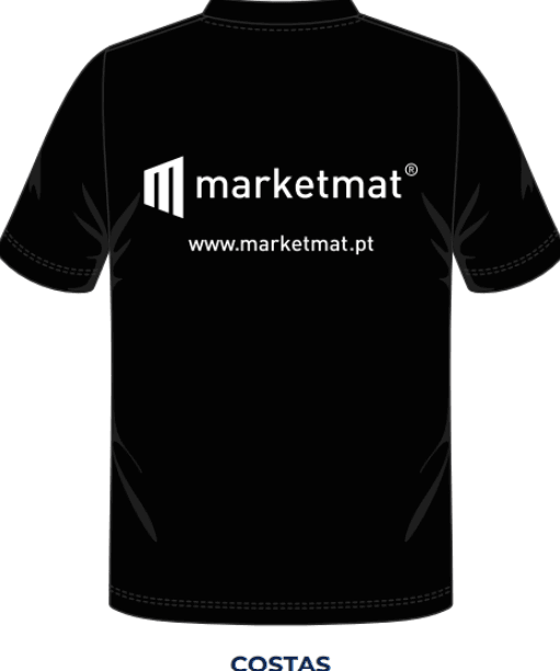 T-SHIRT SPORTMAN EM 100% POLIESTER, MANGA CURTA, COM ESTAMPADO NA FRENTE LADO ESQUERDO E NAS COSTAS A 1 COR