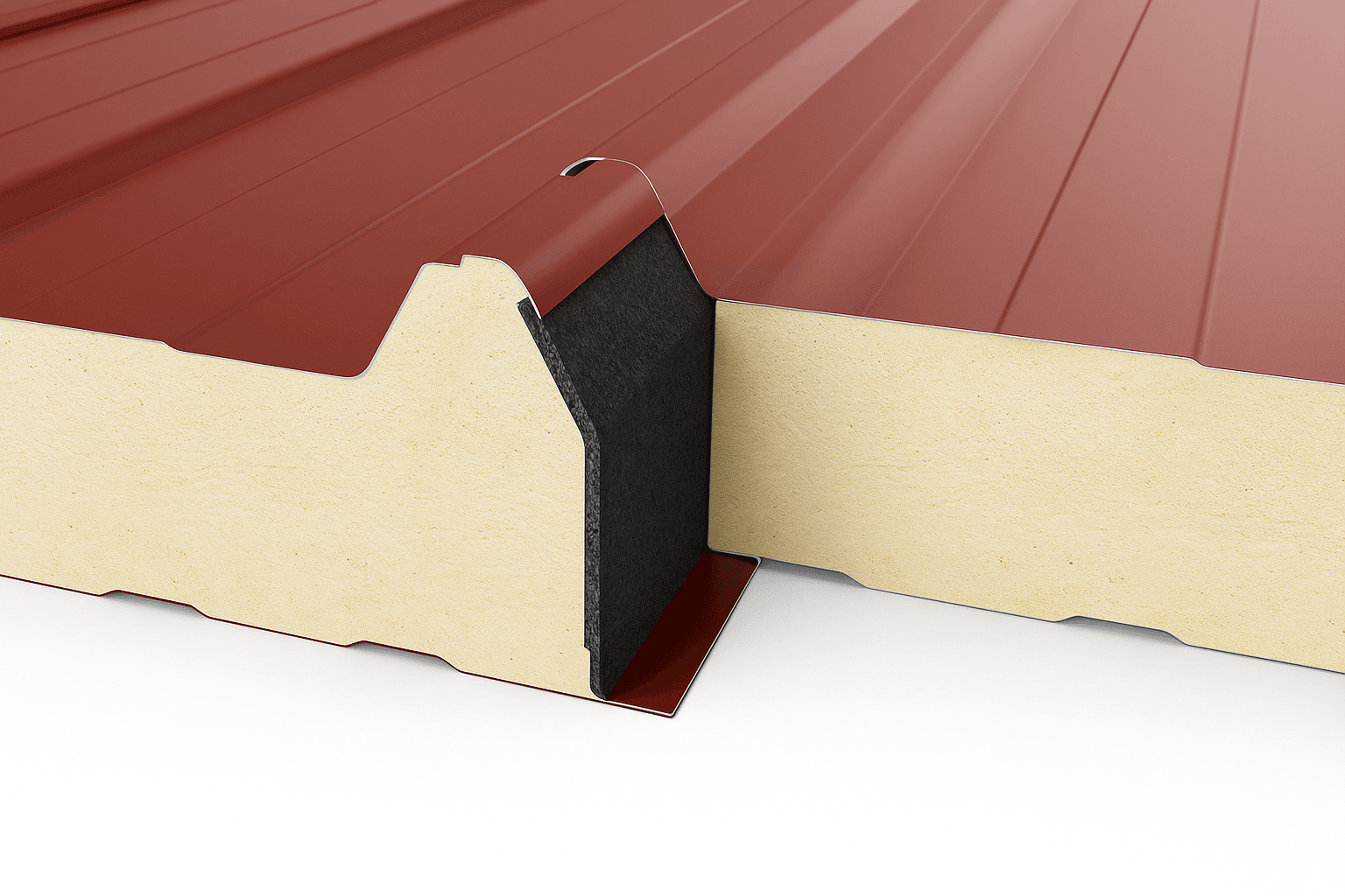 ARCELORMITTAL PAINEL SANDWICH COBERTURA 5 ONDAS 30MM 0.35/0.35MM RAL 8012