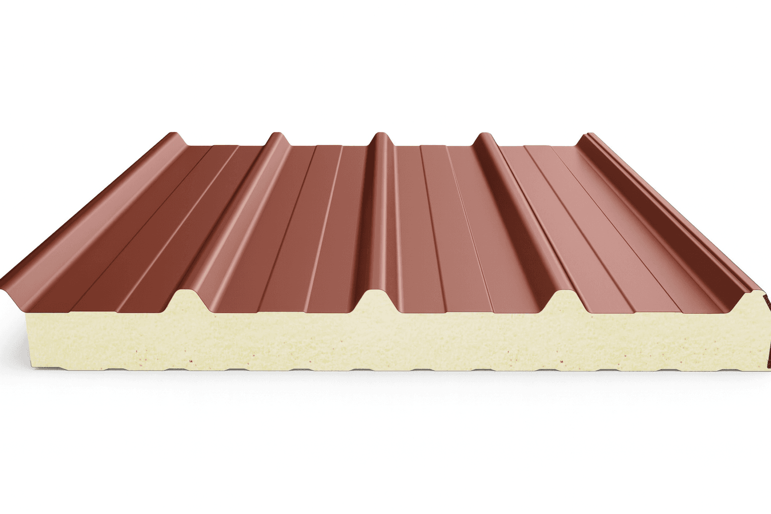 ARCELORMITTAL PAINEL SANDWICH COBERTURA 5 ONDAS 30MM 0.35/0.35MM RAL 8012 - ATADO