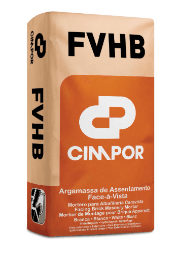 CIMPOR ARGAMASSA DE ASSENTAMENTO DE ALVENARIA FACE-Á-VISTA HIDROFUGADA BRANCA FVHB 25KG