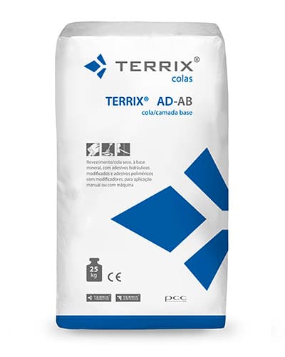 TERRIX AD-AB 25 KG ARGAMASSA/ADESIVO EPS REFORÇADO COM MICROFIBRAS