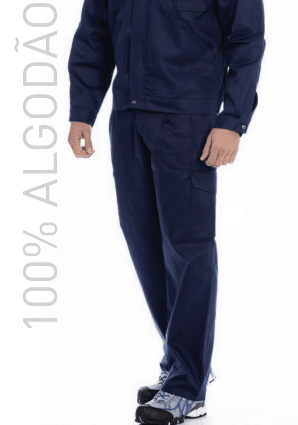 CALCA HOMEM BOLSOS LATERAIS - SARJA 100% ALGODAO 260GR/M2