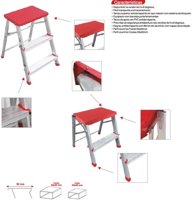 TABURETE EM ALUMINIO