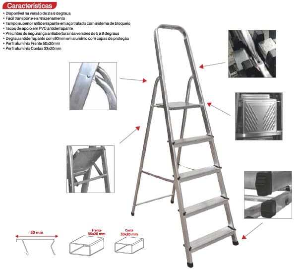 ESCADOTE STANDARD EM ALUMINIO