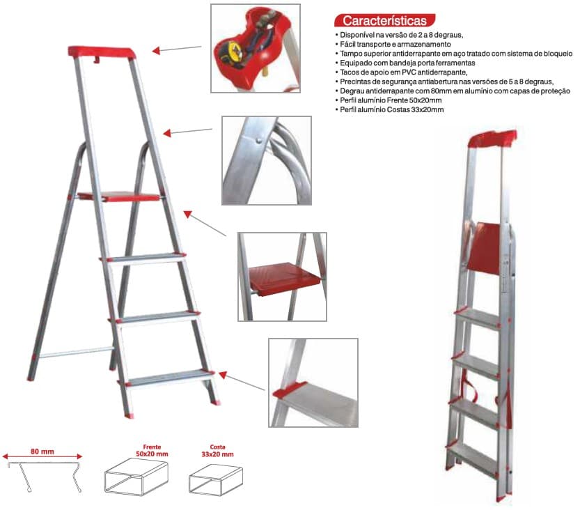 ESCADOTE BR50 EM ALUMINIO